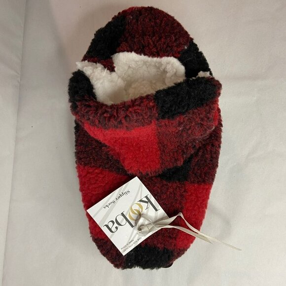 Kooba Women's Buffalo Plaid Slipper Socks - One Size Fits Most - NWT - Picture 2 of 3